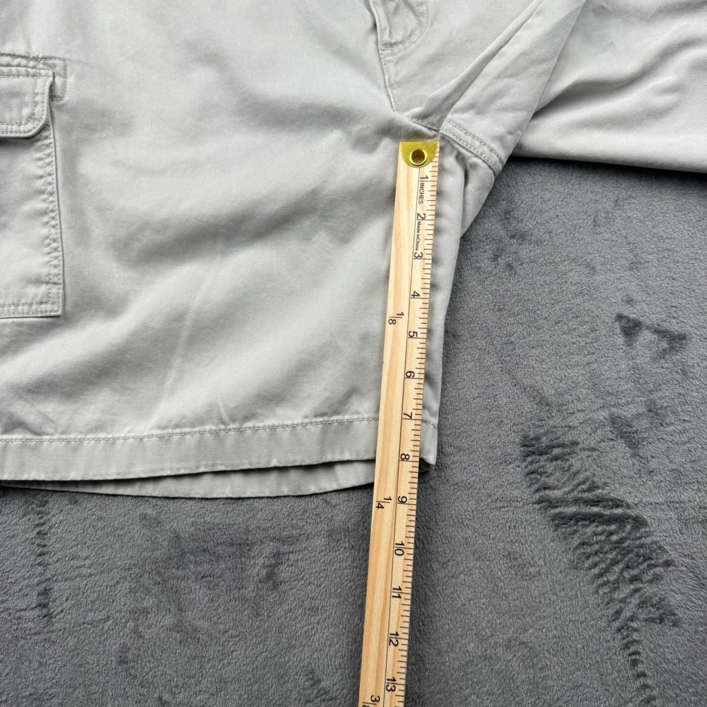Roundtree & Yorke Cargo Shorts Mens 42W Khaki Elastic Waist Cotton Good